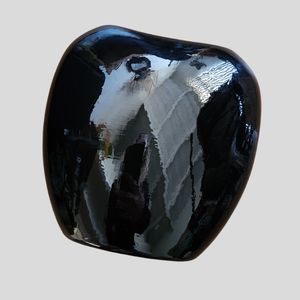 Vintage handmade 1980s wide vase